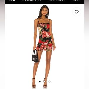 Marnie Mini Dress in Black Floral - superdown